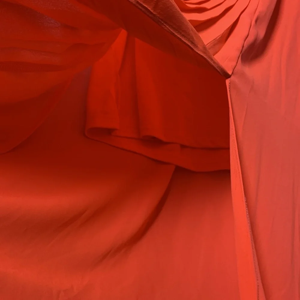 {Skies Are Blue} Neon Orange Maxi Skirt - Picture 4 of 4